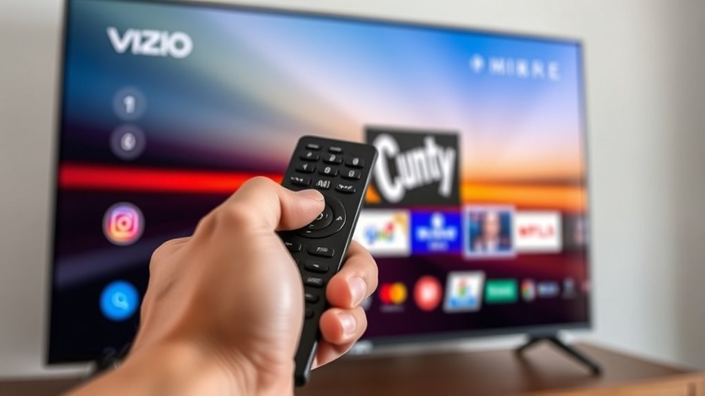 access app menu on vizio
