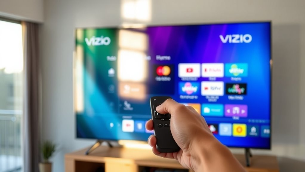 access home menu on vizio