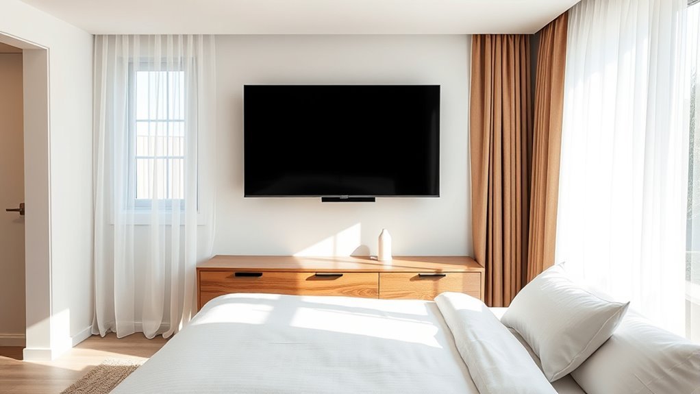 align tv center with eye level