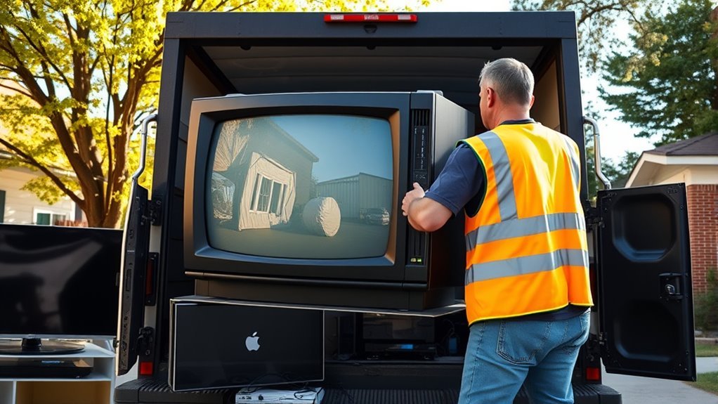 arrange tv pickup or drop off