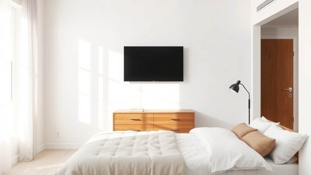 bedroom tv mounting height
