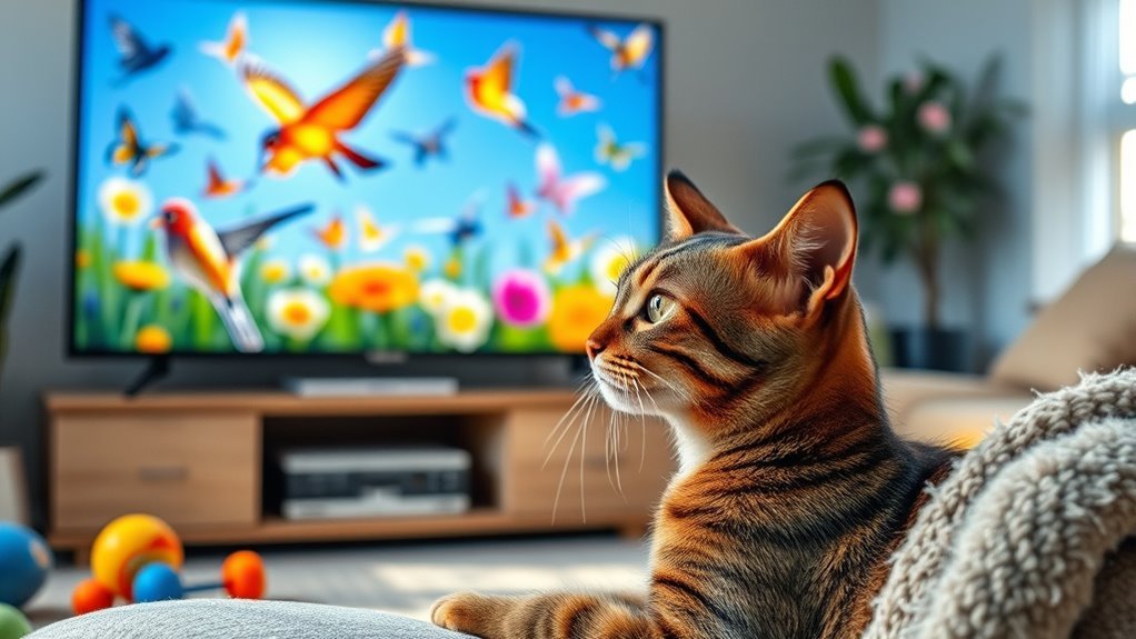 cats prefer fast colorful visuals