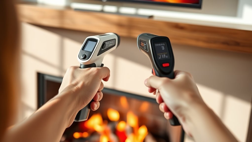 check fireplace heat levels
