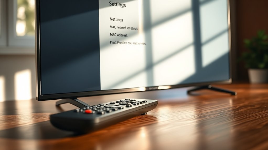check tv network settings
