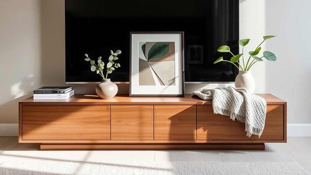 decorate tv console easily