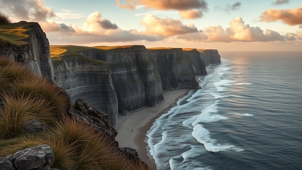 dramatic cliffs and coastline