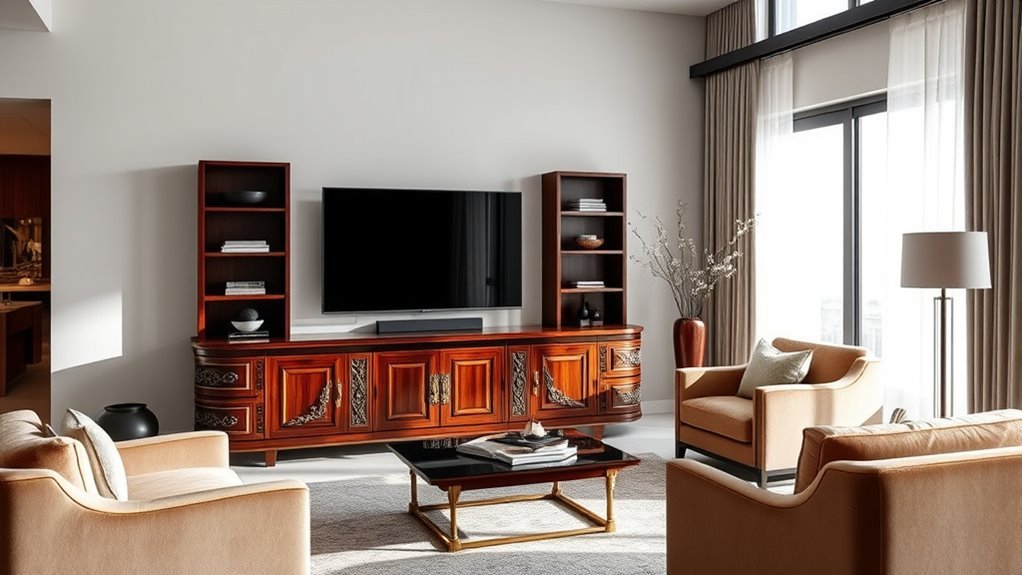elegant functional media furniture