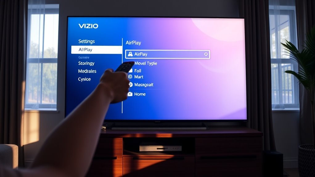 enable airplay on tv