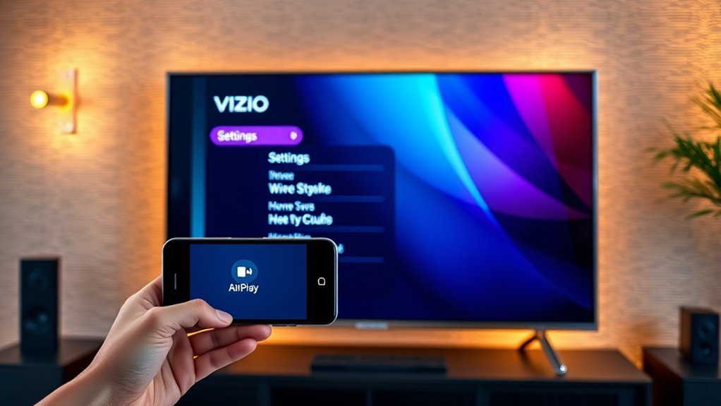 enable airplay on vizio
