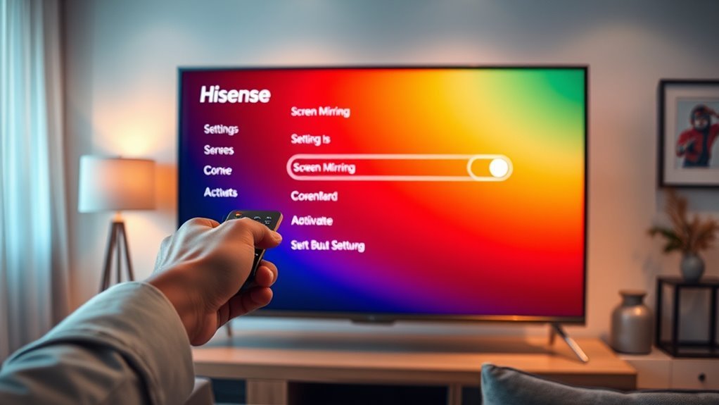 enable screen mirroring feature