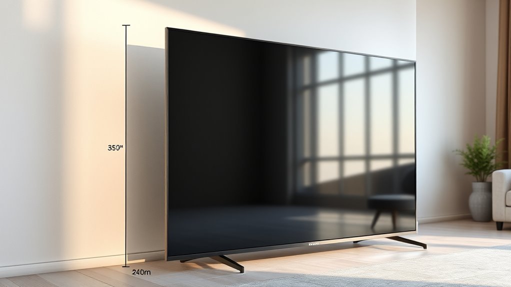 exact tv dimensions and considerations
