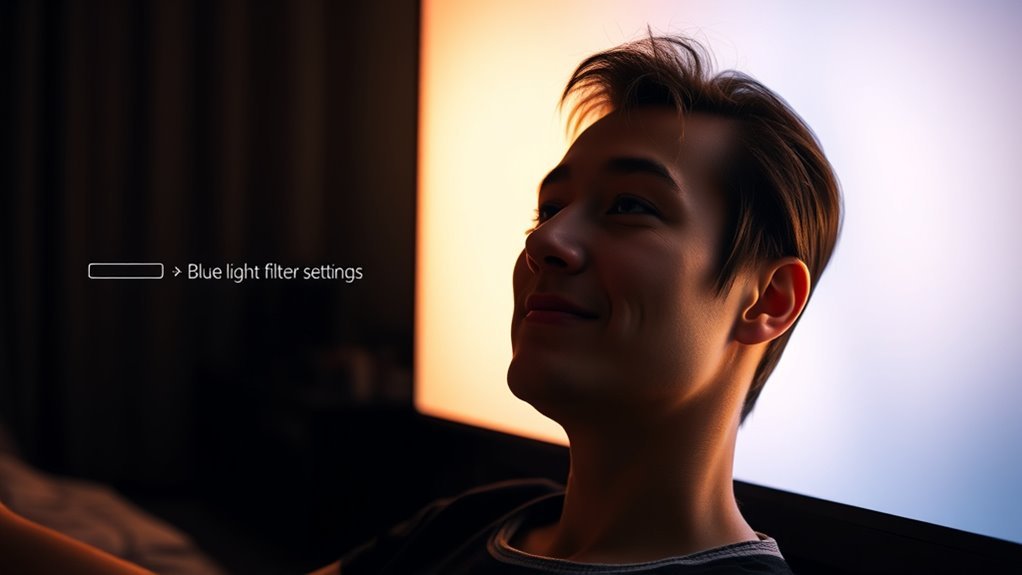 eye friendly screen adjustments