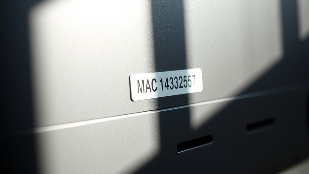 find mac address physically