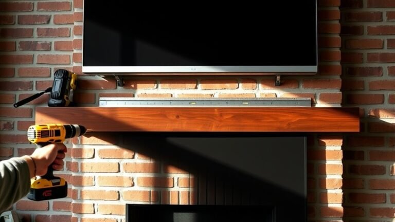 hang tv on brick fireplace