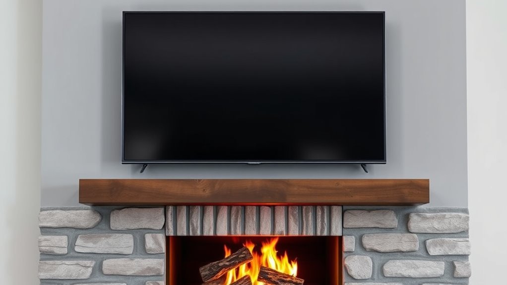 heat damage from fireplace