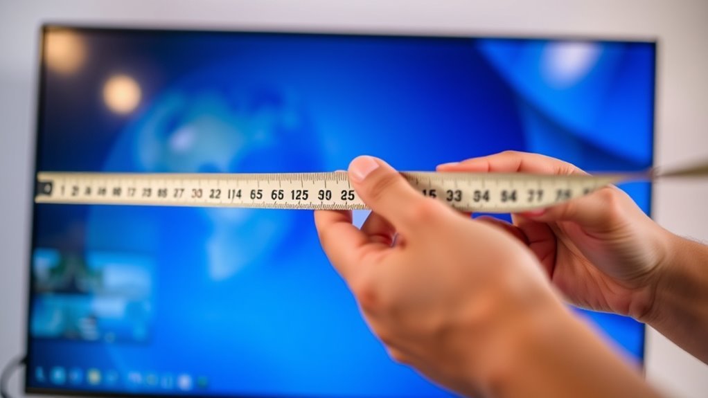 measure screen diagonally accurately