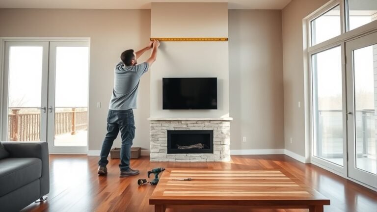 mount tv above fireplace