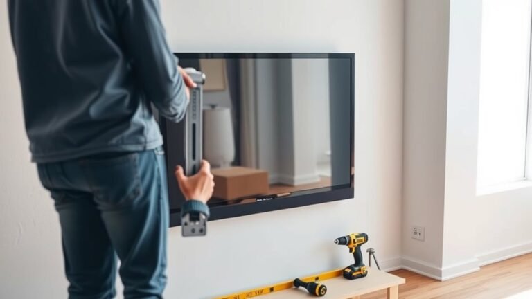 mount tv on plasterboard