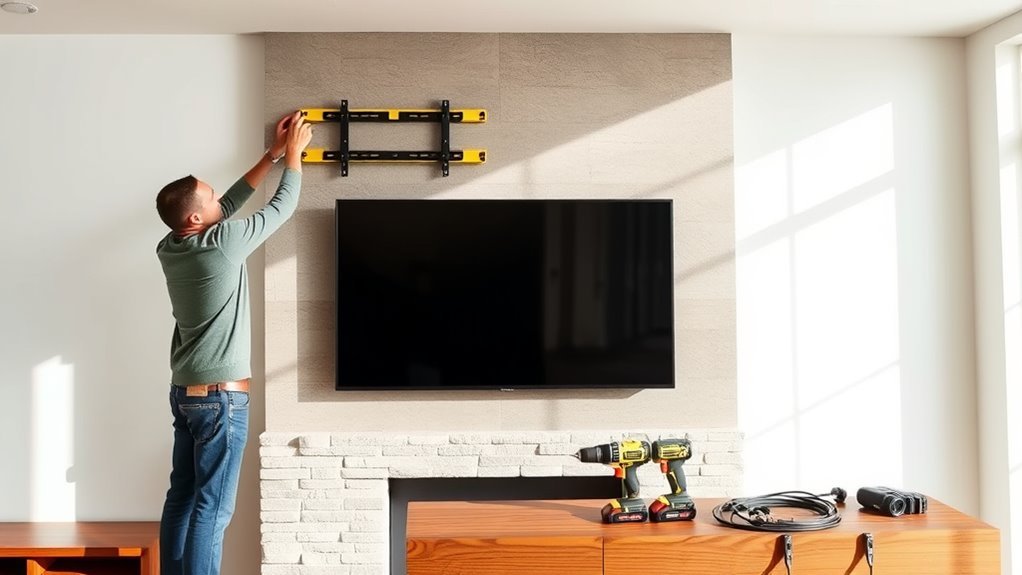 mounting tv above fireplace