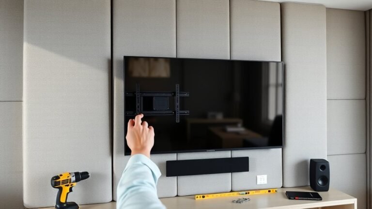 mounting tv on acoustic panels