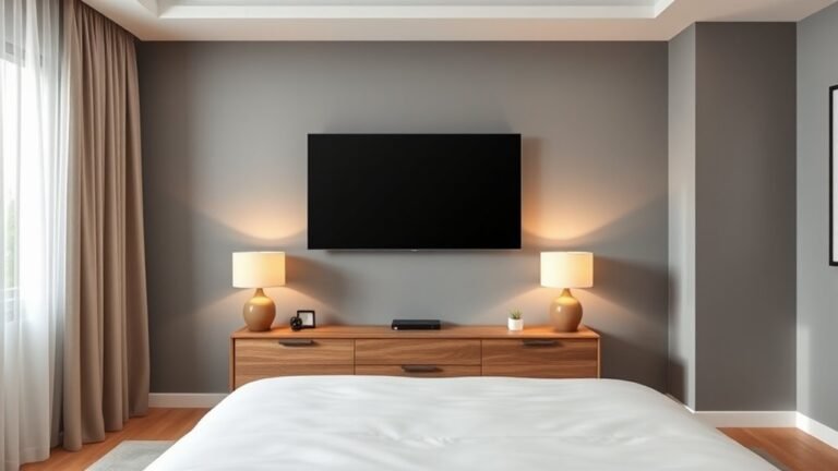 optimal bedroom tv height