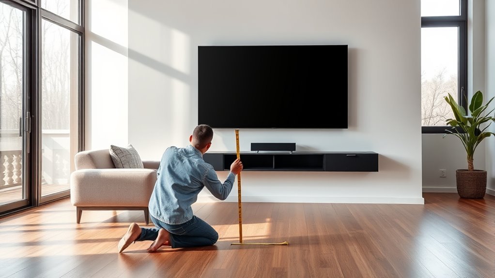 optimal tv viewing height
