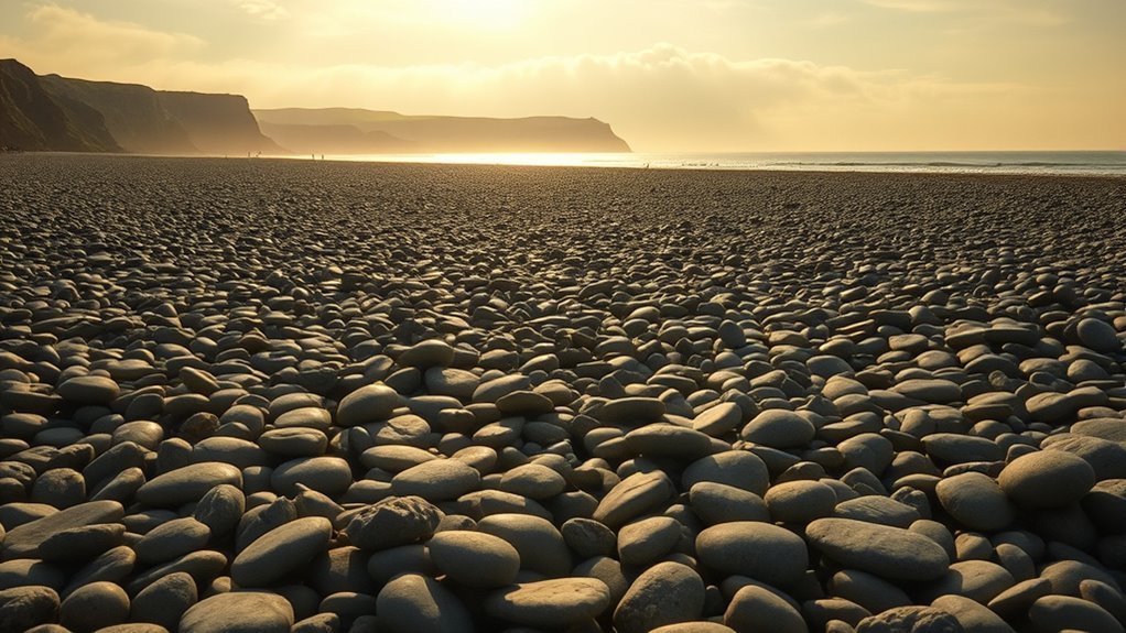 pebble shoreline s dramatic scenery