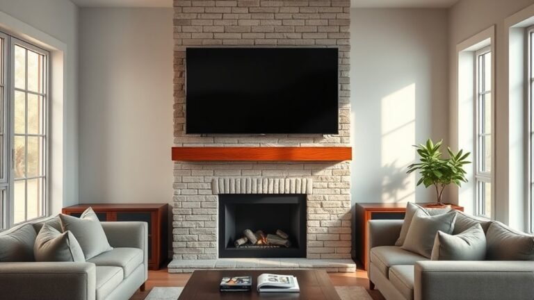 placing tv above fireplace