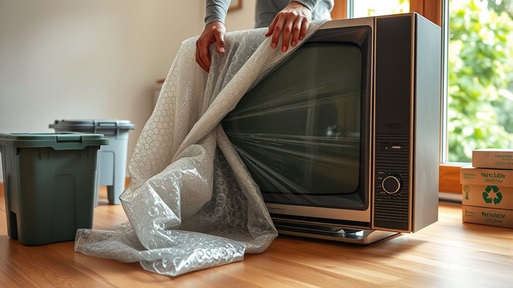 prepare old tube tv carefully
