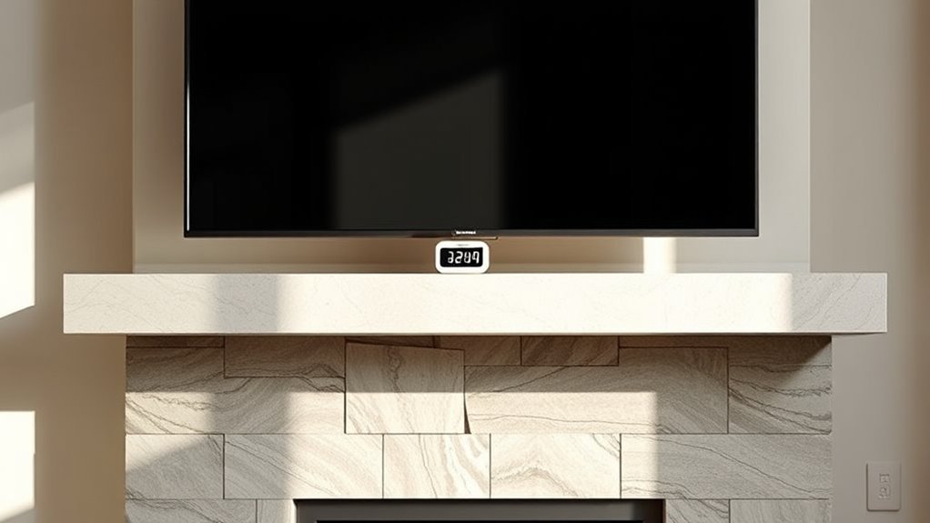 protect tv from fireplace heat