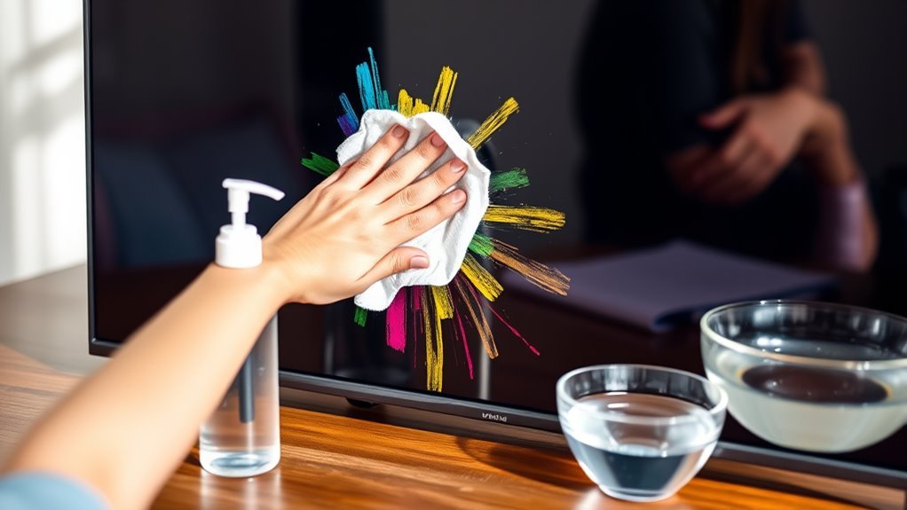 removing crayon from screen