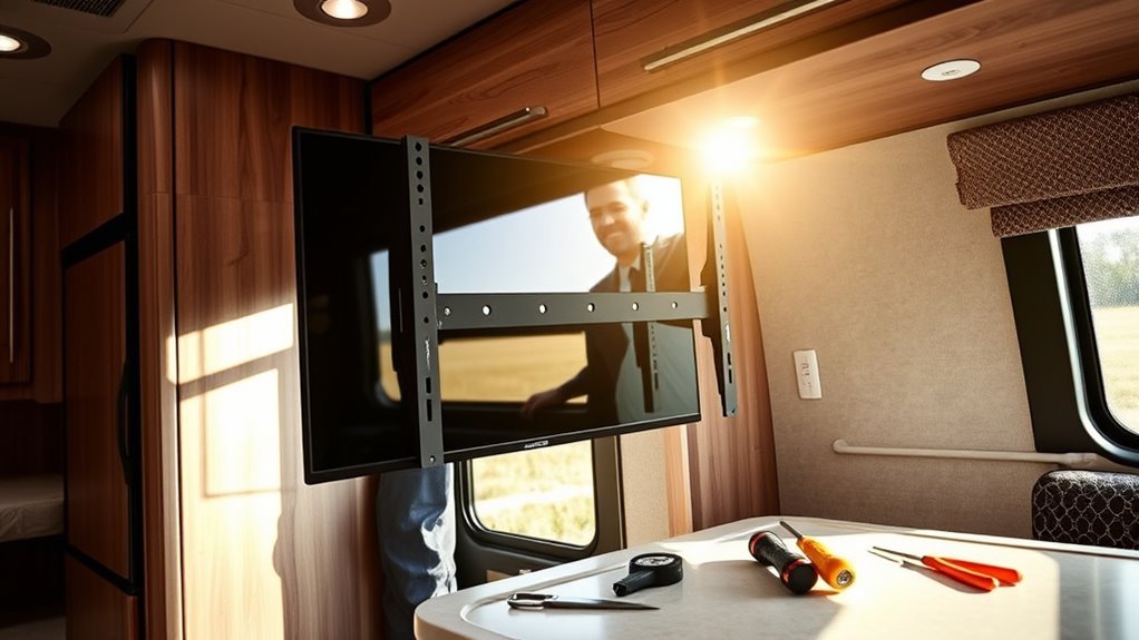 rv specific adjustable secure mount