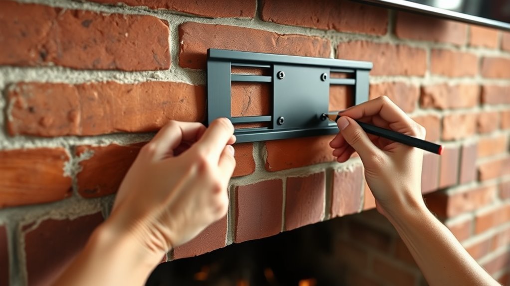 secure brick wall mounting
