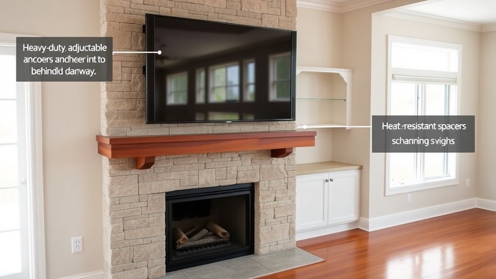 secure heat resistant tv mount