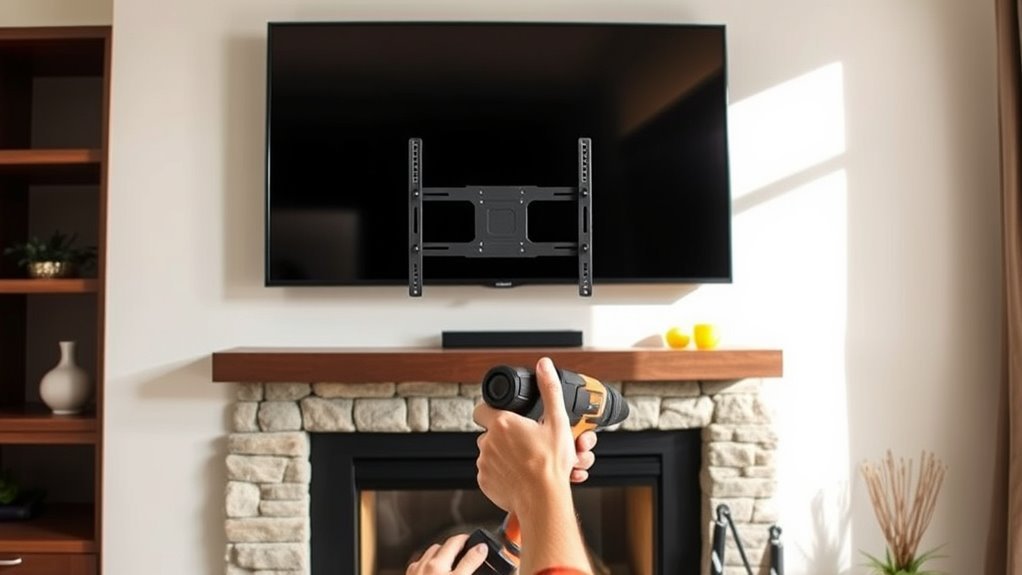 secure level tv mount installation
