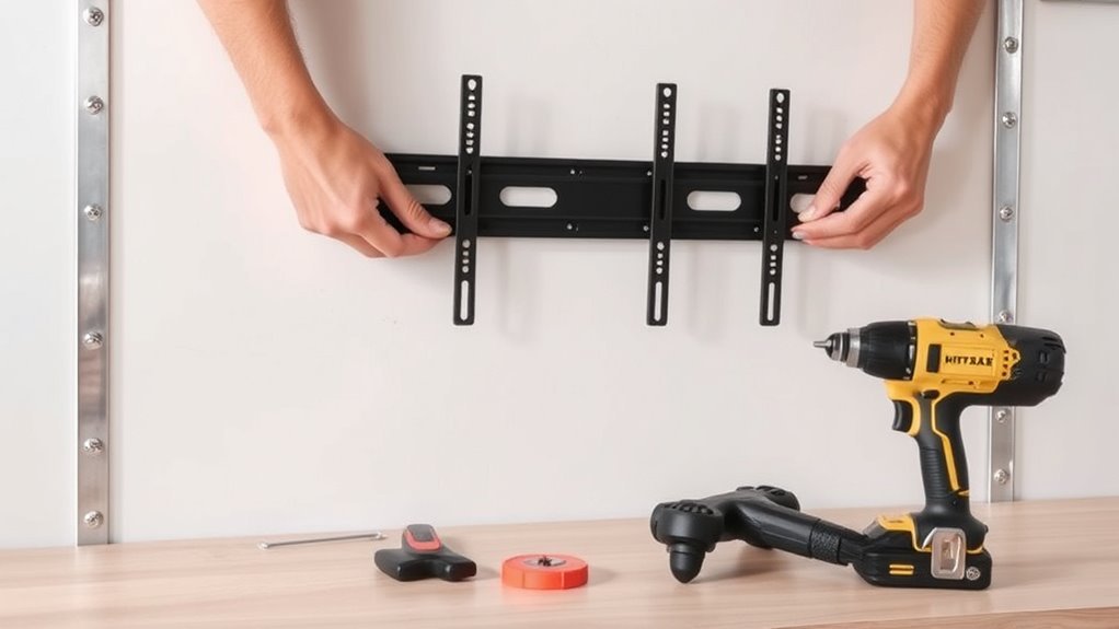 secure mounting on metal studs