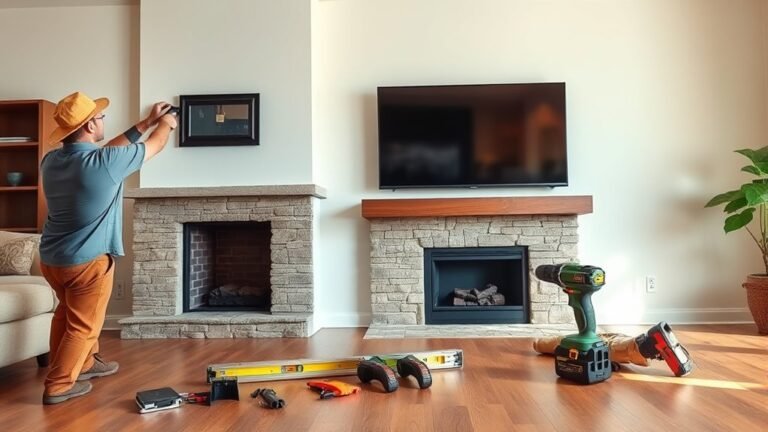 securely mount above fireplace