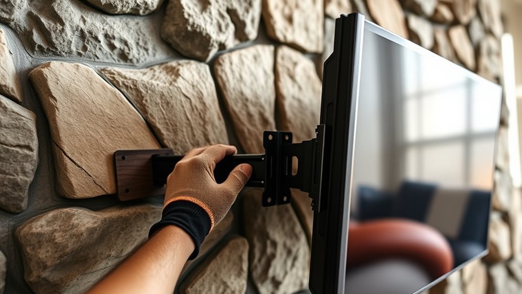 securely mount and level