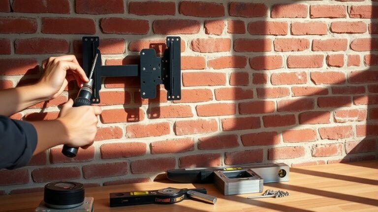 securely mounting brick wall