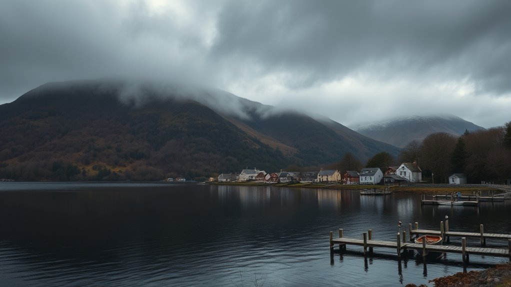 serene lakeside viking setting