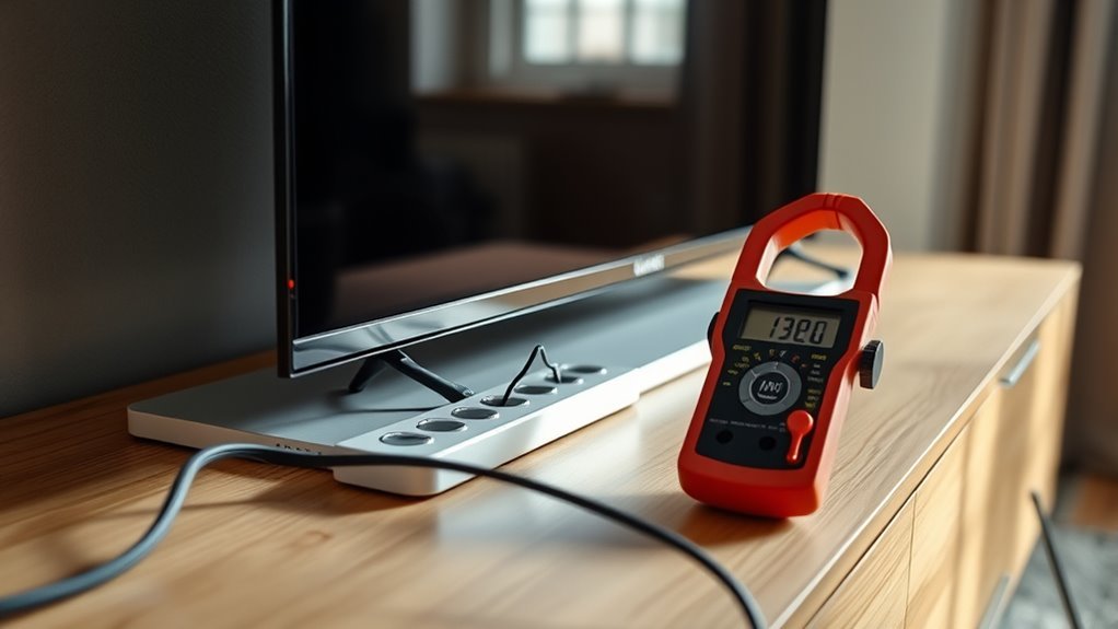 tv power consumption range