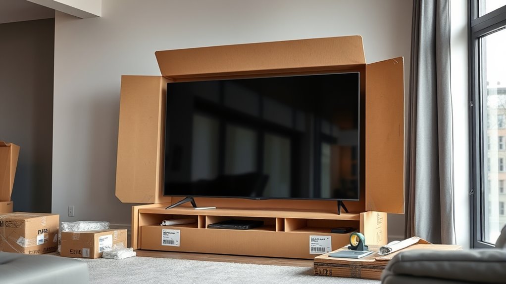 tv shipping cost range