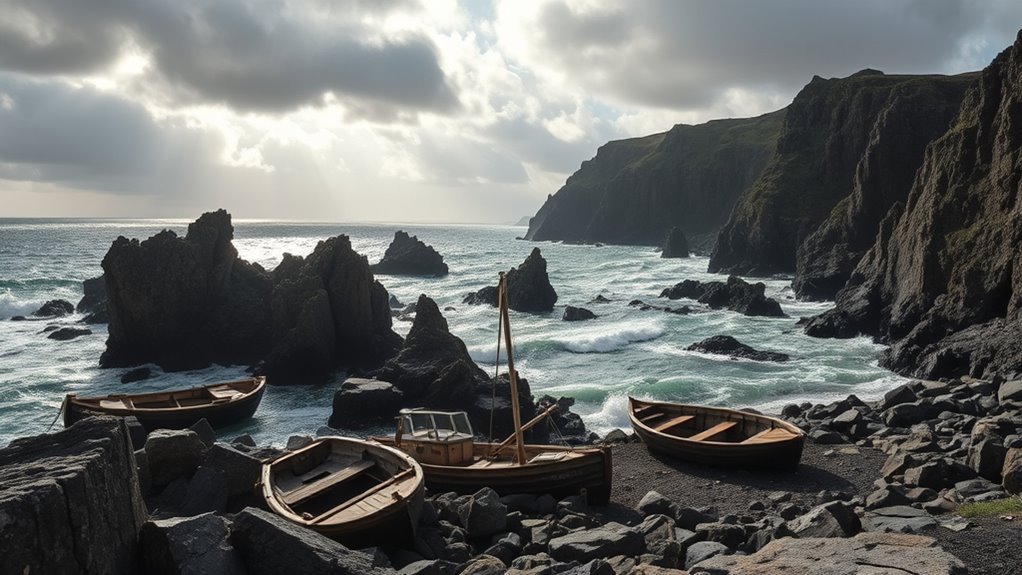 viking battles at harbor