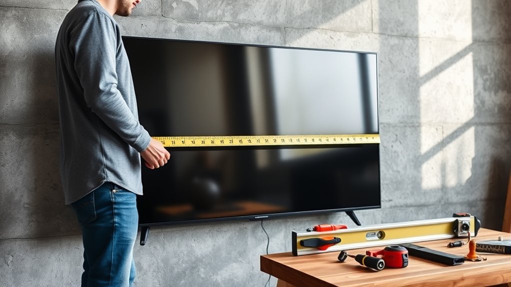 wall condition and tv measurements