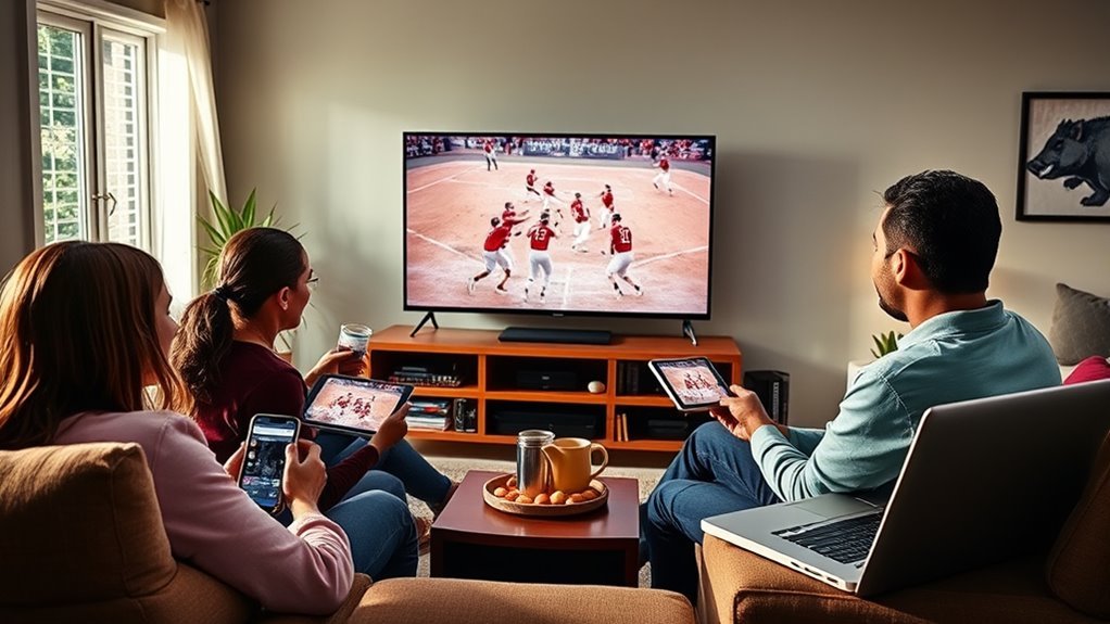watch razorback softball tv