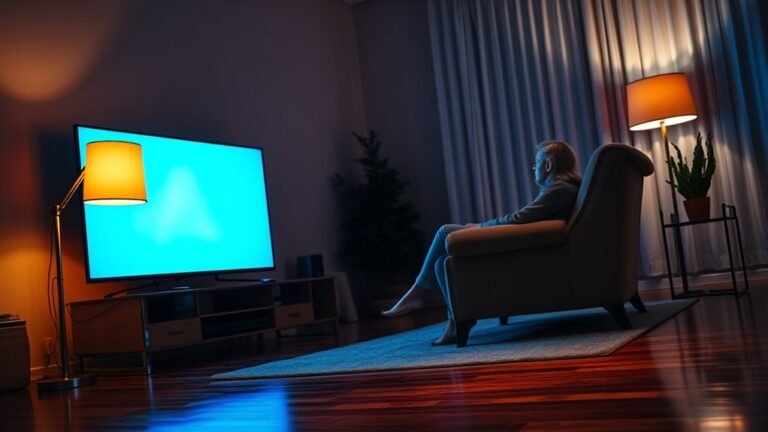 watch tv safely at night